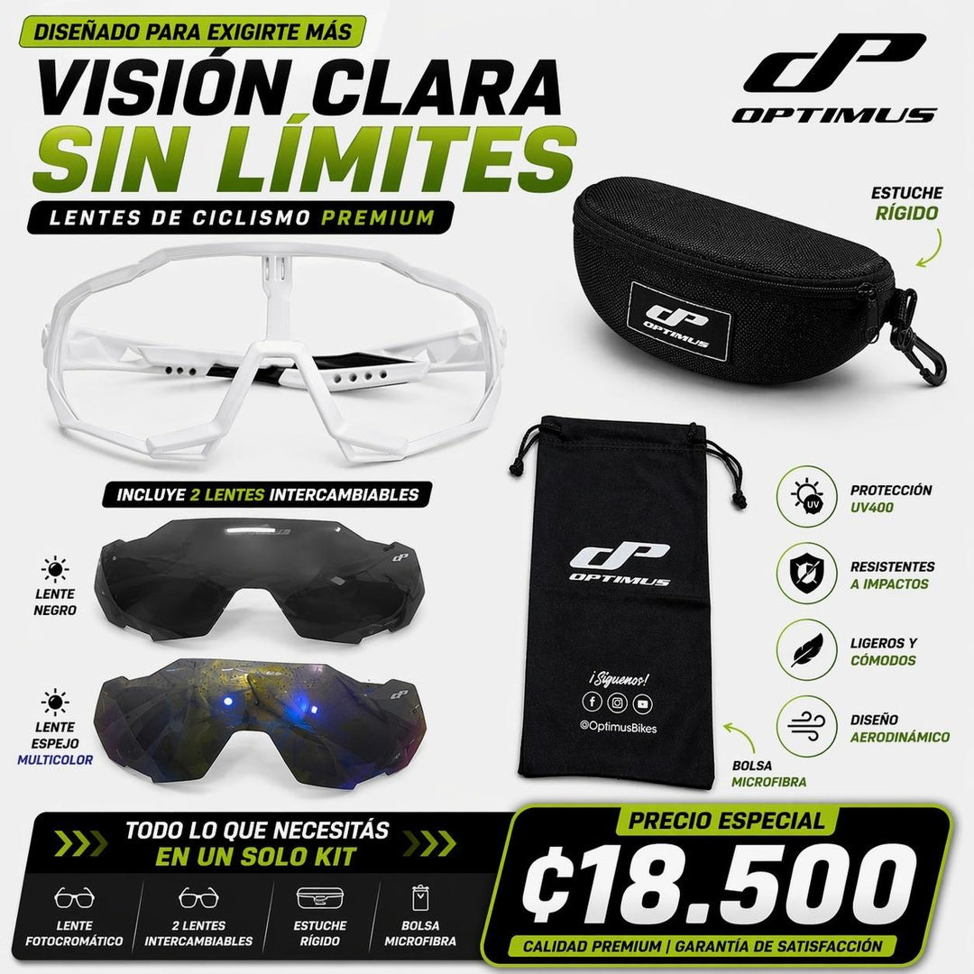 Lente de ciclismo blanco